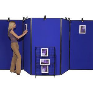 5 Panel Folding Jumbo Display Stand with PVC frame.