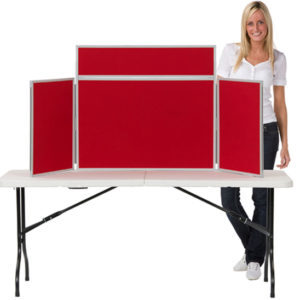 Folding desktop display stand